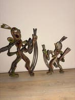 Unieke Afrikaanse Abstracte Houten Sculpturen – Set van 2 –, Antiek en Kunst