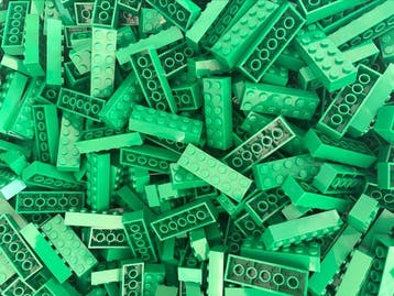 Lego Stenen - Lego 2x6 bricks groen 150 stuks