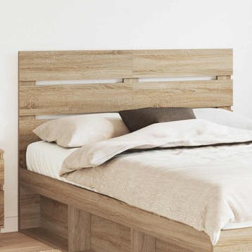 vidaXL Hoofdbord Sonoma Eik Bewerkt hout, Verzenden