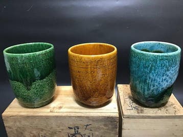 Choraku kiln (Ohi ware) - Ensemble de tasses à thé -