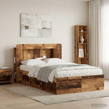 vidaXL Hoofdeinde Kast met opslag Oud hout Geconstrueerd, Verzenden, Nieuw