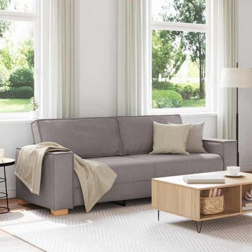 vidaXL 3-zitsbank / zetel Taupe 180 cm Stof, Verzenden, Nieuw