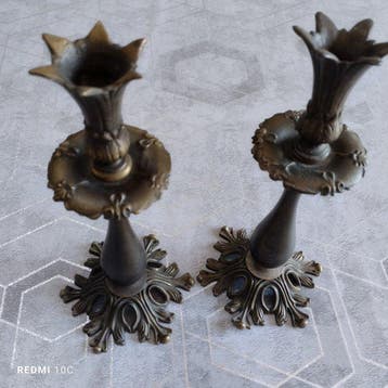 Chandelier (2) - Bronze patiné - Baroque éclectique revival