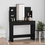 vidaXL Kleedtafel met Spiegel met lade Zwart Eiken 96 x 39 x, Huis en Inrichting, Verzenden, Nieuw