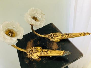 Lampe murale (2) - Bronze doré