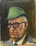 Italiaanse school (XX) - Ritratto di uomo anziano, Antiek en Kunst, Kunst | Schilderijen | Klassiek