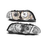 PHARES BMW E46 98-01 YEUX DANGE HALOGÈNE FOND CHROME, Verzenden