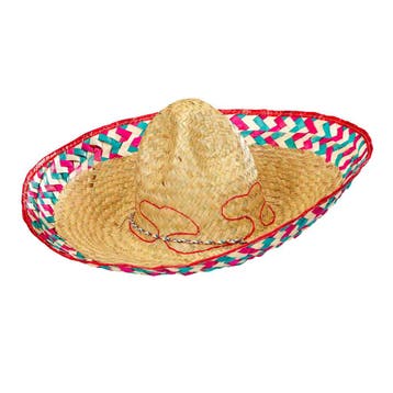 Gekleurde Sombrero Mexicaans 52cm, Verzenden, Nieuw