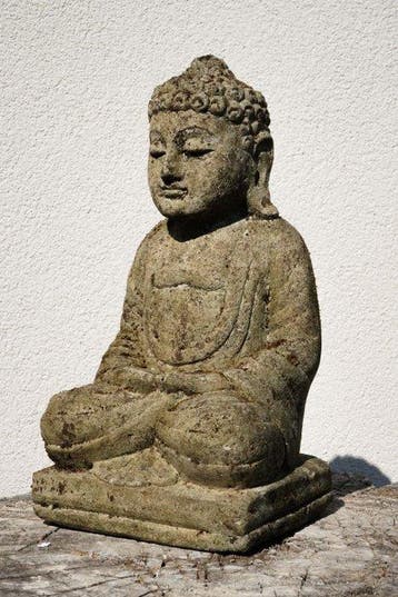 Statua di Buddha Seduto in Pietra – Scultura Balinese – 29, Antiek en Kunst