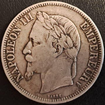 France. Napoléon III. 5 Francs 1867-A, Paris (Sans prix de, Postzegels en Munten