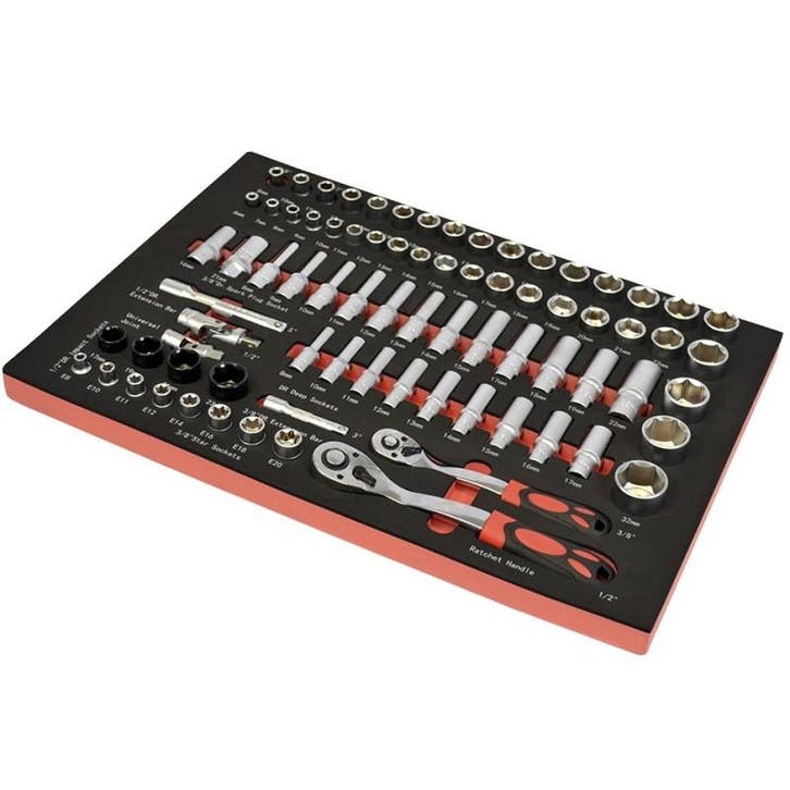 Doppenset 1/2  + 3/8 inch – lange doppen – krachtdoppen met, Bricolage & Construction, Boîtes à outils, Enlèvement ou Envoi
