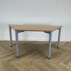 Steelcase verstelbare trapezium tafel 160x69 cm, beuken -, Bureau