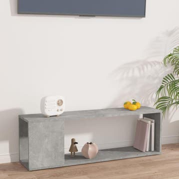vidaXL Tv-meubel 100x24x32 cm bewerkt hout betongrijs, Verzenden, Nieuw