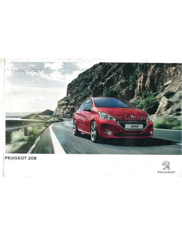 2014 PEUGEOT 208 INSTRUCTIEBOEKJE ENGELS, Autos : Divers, Modes d'emploi & Notices d'utilisation