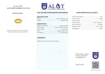 Certifié ALGT - Bracelet jonc en jade naturel quartzifère,