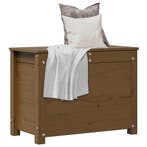 vidaXL Opbergbox honingbruin 60x32x45,5 cm massief, Verzenden