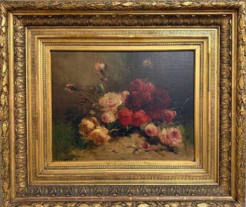 Jos Klaas a.k.a. Henry Schouten (1857-1927) - Bloemstilleven, Antiek en Kunst