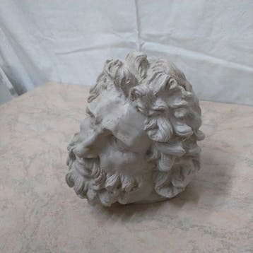 Sculpture, Testa di uomo barbuto - 21 cm - Plâtre