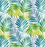 50% korting MEGA DEAL Tafelzeil palmbladeren blauw 250x140cm, Nieuw