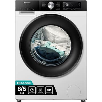 Hisense WD3S8043BW3 - Was-droogcombinatie - 8 kg wassen - 5, Ophalen of Verzenden, Nieuw