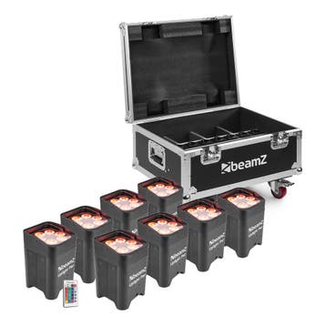 BeamZ BBP96 Uplight set van 8x BBP96 in FCC9 flightcase, Muziek en Instrumenten, Licht en Laser, Verzenden, Nieuw