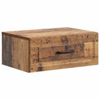 vidaXL Muurbevestigde Nachttafel met lade Oud hout 49 x 34,5, Huis en Inrichting, Slaapkamer | Nachtkastjes, Verzenden, Nieuw