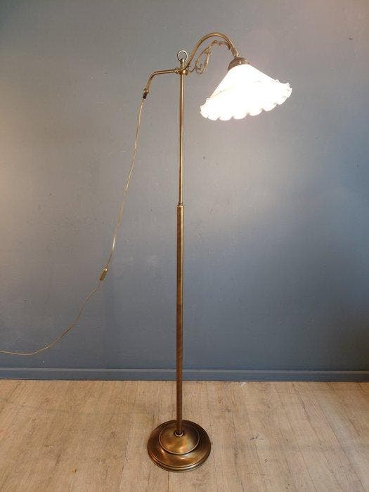 Lampadaire - Opaline - Réglable en hauteur, Antiquités & Art, Curiosités & Brocante