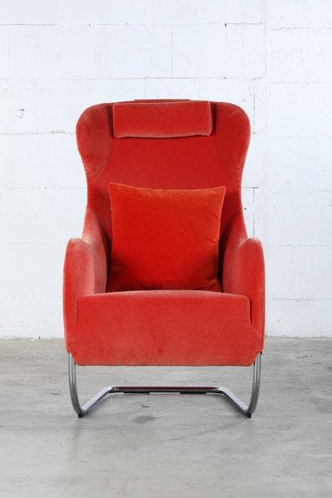 Wittmann Austria - Fauteuil - Vrolijk - Stoff Herald 3, Antiquités & Art, Antiquités | Meubles | Chaises & Canapés