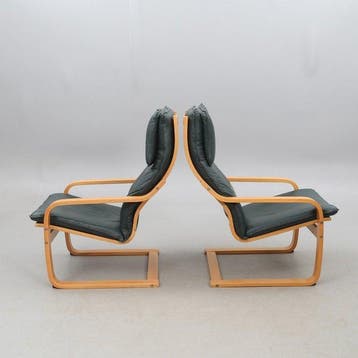 IKEA - Fauteuil (2) - Hout, Leder