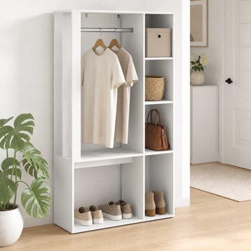 vidaXL Garderobekast Wit 91 x 32 x 150,5 cm, Maison & Meubles, Verzenden