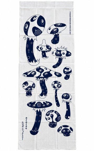 Takashi Murakami (1962) - Posi Mushroom - Art Tenugui -