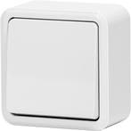 Opbouw wisselschakelaar Aigi Winy 1-knop wit 250V 10A, Doe-het-zelf en Bouw, Elektriciteit en Kabels, Verzenden, Nieuw
