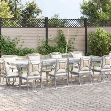 vidaXL Doorzichtig zeildoek met zeilringen 3x8 m PVC, Verzenden, Nieuw
