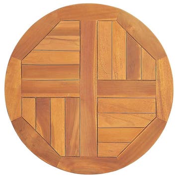 Tafelblad rond 50cm teak | Retour deal | Knaller!, Gebruikt, 50 tot 100 cm, Verzenden, Rustiek