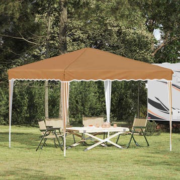 vidaXL Pop-up Feesttent 288 x 288 x 245 cm Beige Oxford Stof, Verzenden, Nieuw