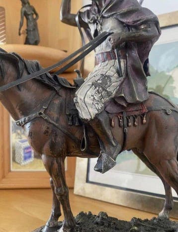 sculptuur, Berittener arabischer Späher - 40 cm - Koud, Antiquités & Art