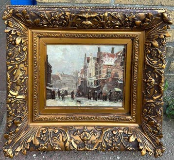Nederlandse school (XX) - Stadsgezicht, Antiek en Kunst