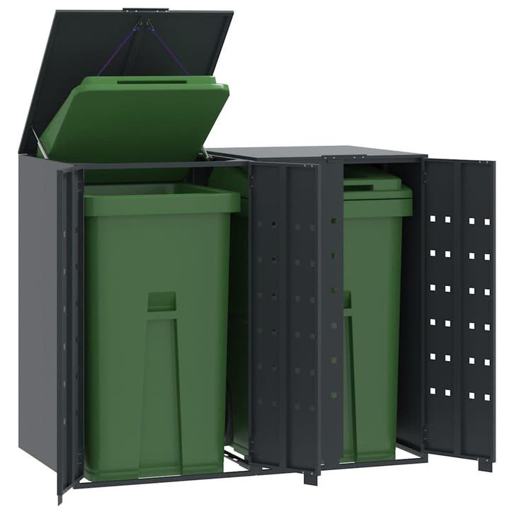 vidaXL Containerberging 2 containers 138x79x117 cm staal, Doe-het-zelf en Bouw, Containers, Verzenden