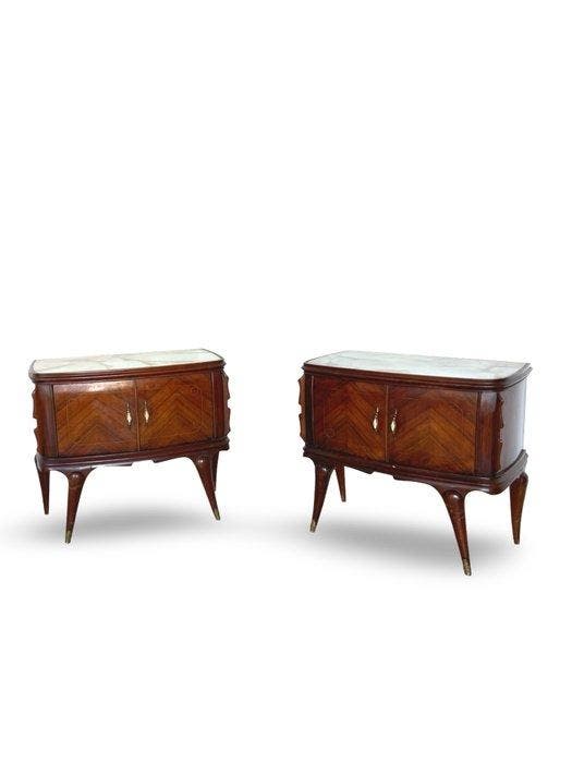 Table de chevet (2) - Laiton, Bois, Palissandre, Bakélite, Maison & Meubles, Maison & Meubles | Autre