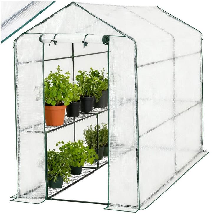 Broeikas met folie - wit, Jardin & Terrasse, Produits de culture, Envoi
