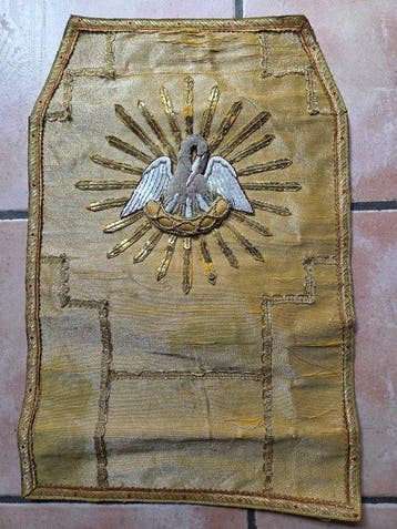 Doek van het Heilig Sacrament - Pélican - 51x34 cm - Antiek, Antiek en Kunst
