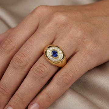 Zonder minimumprijs - Ring - 18 karaat Geel goud - 0.68ct.
