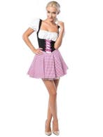 Dirndl Jurk Oktoberfest Geruit Roze, Verzenden, Nieuw