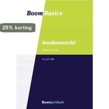 Boom Basics -  Goederenrecht 9789462907614 J.M. Milo, Verzenden, Zo goed als nieuw, J.M. Milo