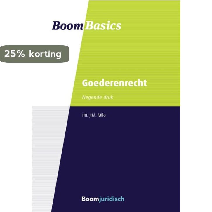 Boom Basics -  Goederenrecht 9789462907614 J.M. Milo, Boeken, Wetenschap, Zo goed als nieuw, Verzenden