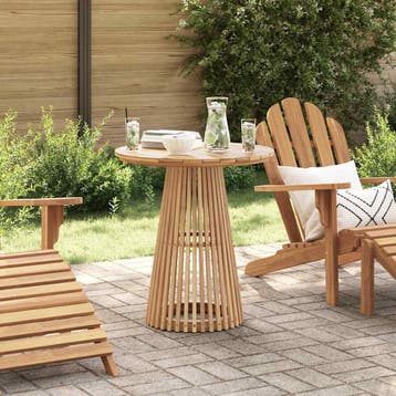 vidaXL Bijzettafel Bruin 70 x 70 x 75 cm Massief Teakhout, Tuin en Terras, Tuintafels, Verzenden, Nieuw