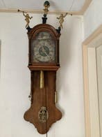 Wandklok - hout, glas, koper - 1850-1900 - Fries schippertje