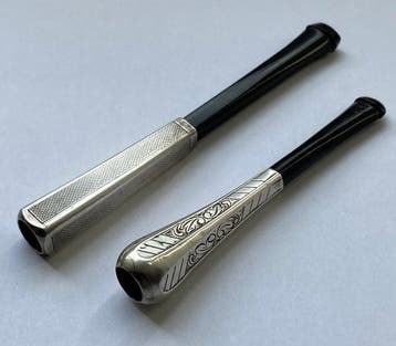 Zonder minimumprijs - Sigarettenhouder (2) - .935 zilver,, Nieuw