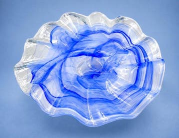 murano - Tafelmiddenstuk - Verzilverd, Glas, Antiek en Kunst