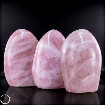 Set de formes libres en quartz rose – Trio élégant en quartz, Collections